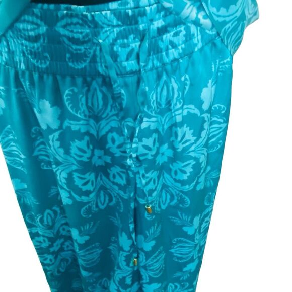 INC International Concepts Cami Tank And Wide Leg Pants 2Pc Set Teal Small - Picture 2 of 9